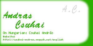 andras csuhai business card
